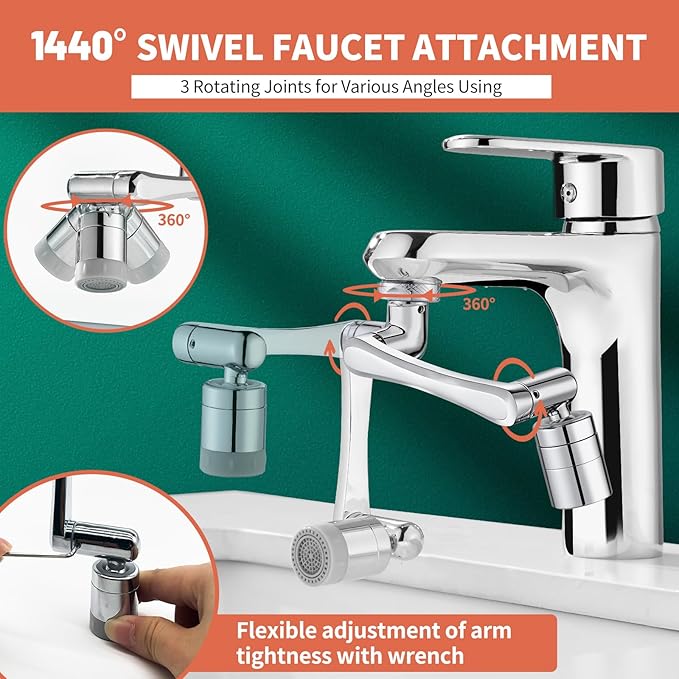 Universal 1080° Rotating Faucet Extender